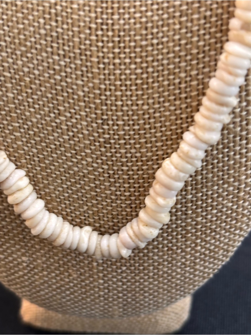 Puka Shell Necklace - Natural Cream Beach Hobo 16” - Picture 3 of 8